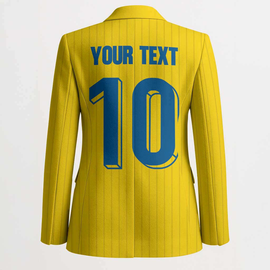 Custom Sweden National Football Blazer Glory The Blue and Yellow - Wonder Print Shop