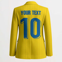 Custom Sweden National Football Blazer Glory The Blue and Yellow - Wonder Print Shop