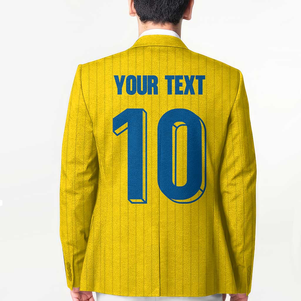 Custom Sweden National Football Blazer Glory The Blue and Yellow - Wonder Print Shop