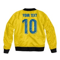 Custom Sweden National Football Bomber Jacket Glory The Blue and Yellow - Wonder Print Shop