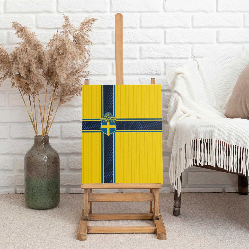 Sweden National Football Canvas Wall Art Glory The Blue and Yellow - Wonder Print Shop