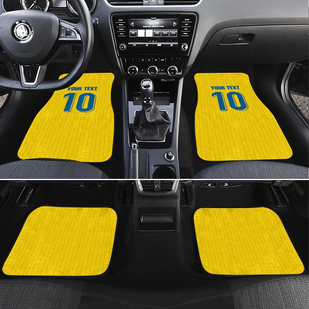 Custom Sweden National Football Car Mats Glory The Blue and Yellow - Wonder Print Shop