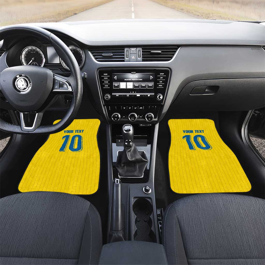 Custom Sweden National Football Car Mats Glory The Blue and Yellow - Wonder Print Shop