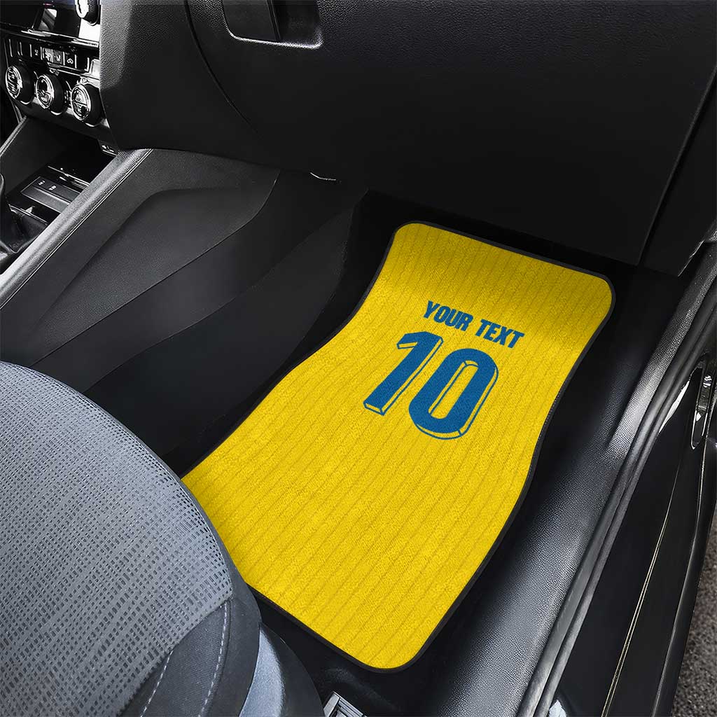 Custom Sweden National Football Car Mats Glory The Blue and Yellow - Wonder Print Shop