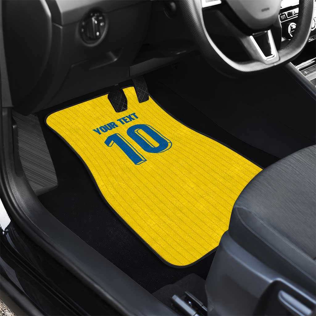 Custom Sweden National Football Car Mats Glory The Blue and Yellow - Wonder Print Shop