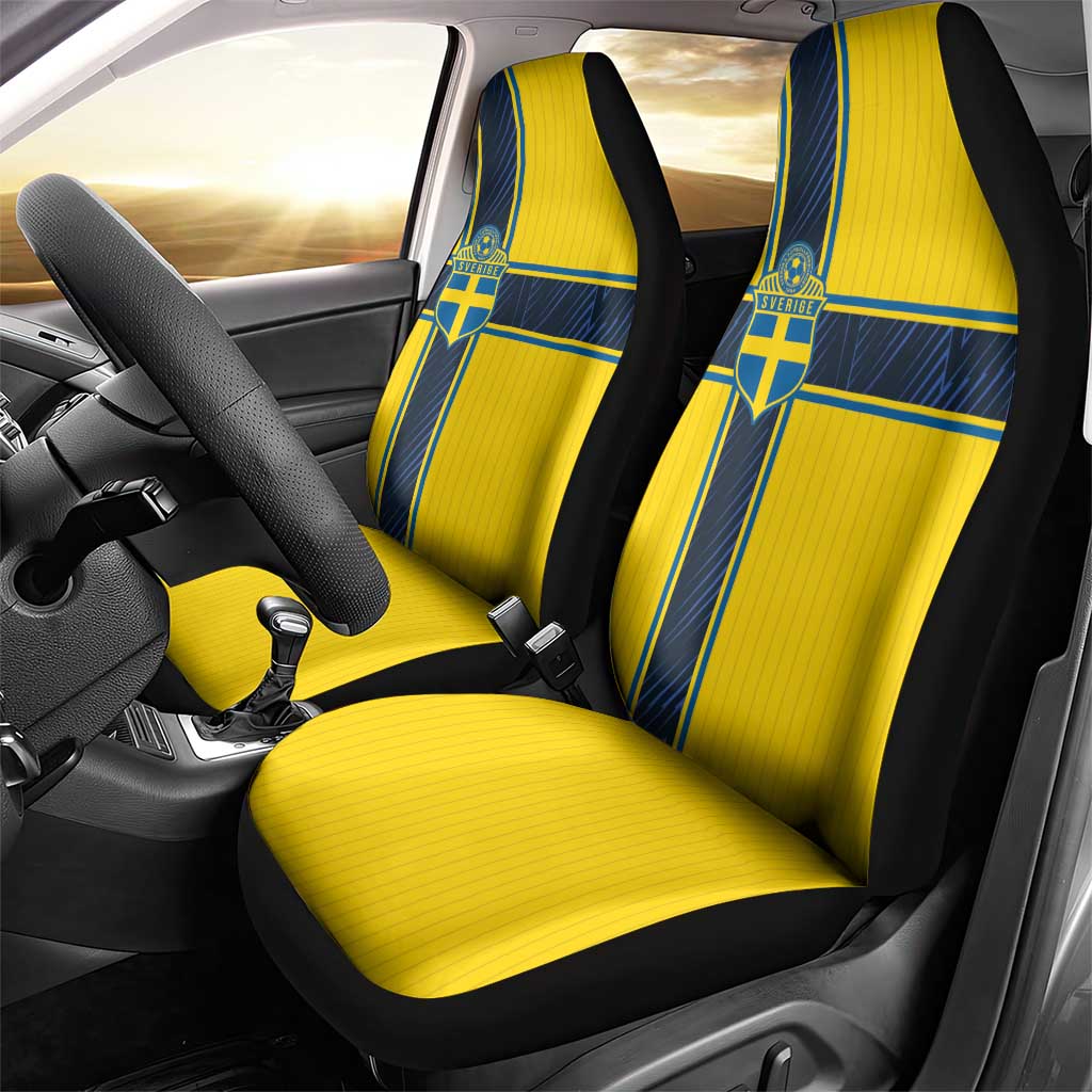 Sweden National Football Car Seat Cover Glory The Blue and Yellow - Wonder Print Shop