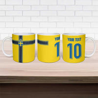 Custom Sweden National Football Ceramic Mug Glory The Blue and Yellow - Wonder Print Shop