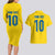 Custom Sweden National Football Couples Matching Long Sleeve Bodycon Dress and Hawaiian Shirt Glory The Blue and Yellow - Wonder Print Shop