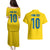 Custom Sweden National Football Couples Matching Puletasi and Hawaiian Shirt Glory The Blue and Yellow - Wonder Print Shop