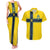 Custom Sweden National Football Couples Matching Tank Maxi Dress and Hawaiian Shirt Glory The Blue and Yellow - Wonder Print Shop