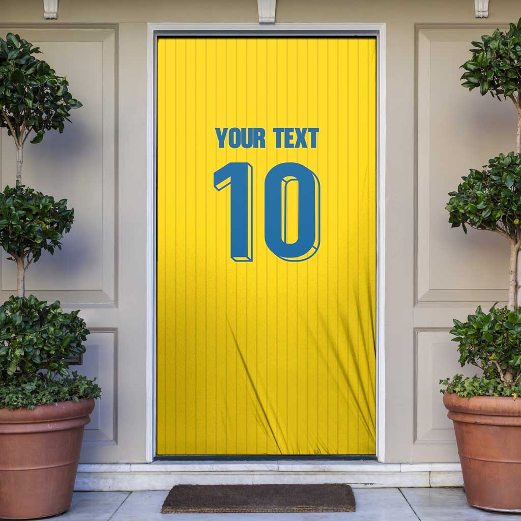 Custom Sweden National Football Door Cover Glory The Blue and Yellow - Wonder Print Shop