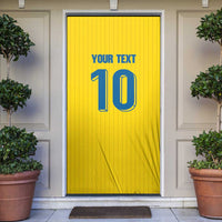 Custom Sweden National Football Door Cover Glory The Blue and Yellow - Wonder Print Shop