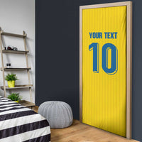 Custom Sweden National Football Door Cover Glory The Blue and Yellow - Wonder Print Shop