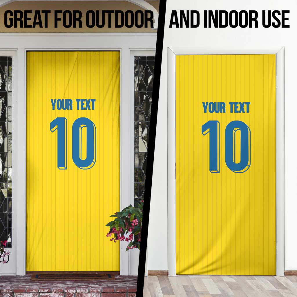 Custom Sweden National Football Door Cover Glory The Blue and Yellow - Wonder Print Shop