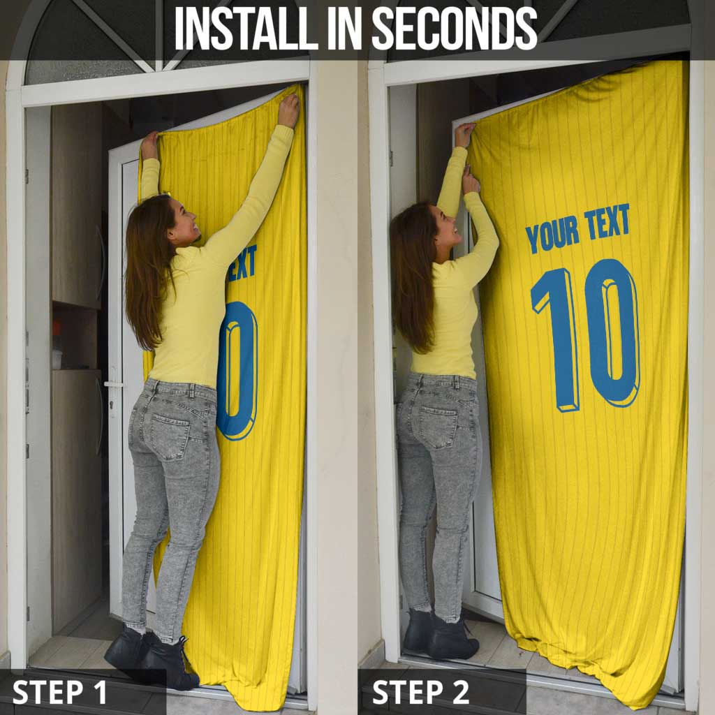 Custom Sweden National Football Door Cover Glory The Blue and Yellow - Wonder Print Shop