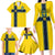 Custom Sweden National Football Family Matching Long Sleeve Bodycon Dress and Hawaiian Shirt Glory The Blue and Yellow - Wonder Print Shop