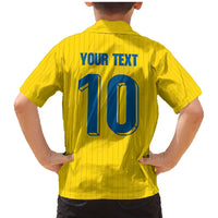 Custom Sweden National Football Family Matching Mermaid Dress and Hawaiian Shirt Glory The Blue and Yellow - Wonder Print Shop