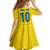 Custom Sweden National Football Family Matching Off The Shoulder Long Sleeve Dress and Hawaiian Shirt Glory The Blue and Yellow - Wonder Print Shop