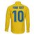 Custom Sweden National Football Family Matching Off The Shoulder Long Sleeve Dress and Hawaiian Shirt Glory The Blue and Yellow - Wonder Print Shop
