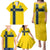 Custom Sweden National Football Family Matching Puletasi and Hawaiian Shirt Glory The Blue and Yellow - Wonder Print Shop