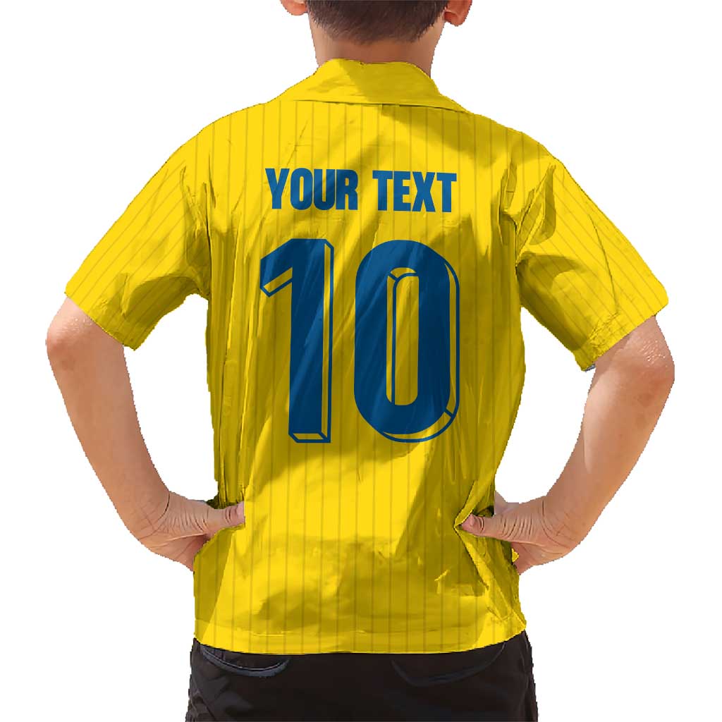 Custom Sweden National Football Hawaiian Shirt Glory The Blue and Yellow - Wonder Print Shop