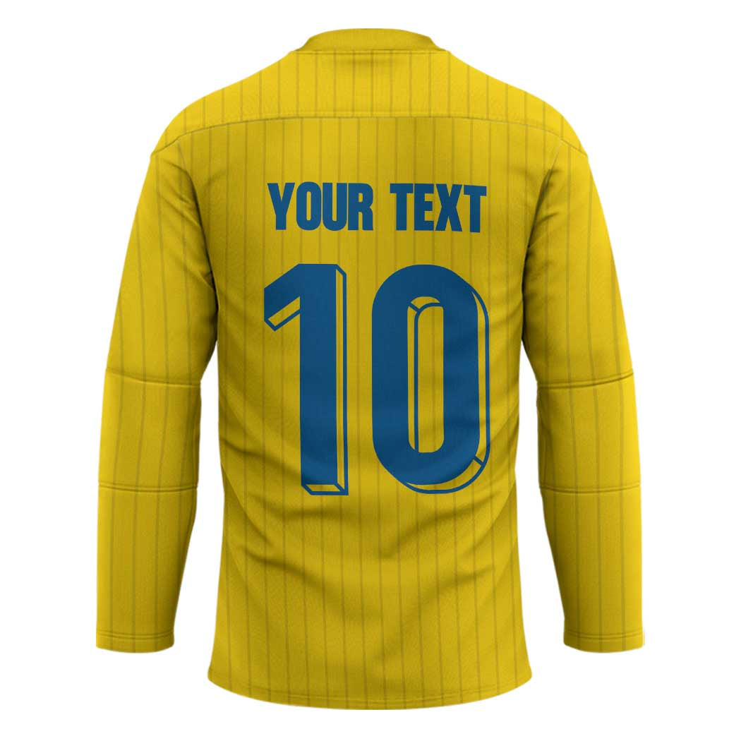 Custom Sweden National Football Hockey Jersey Glory The Blue and Yellow - Wonder Print Shop