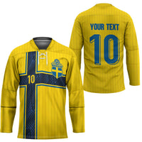 Custom Sweden National Football Hockey Jersey Glory The Blue and Yellow - Wonder Print Shop
