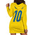 Custom Sweden National Football Hoodie Dress Glory The Blue and Yellow - Wonder Print Shop
