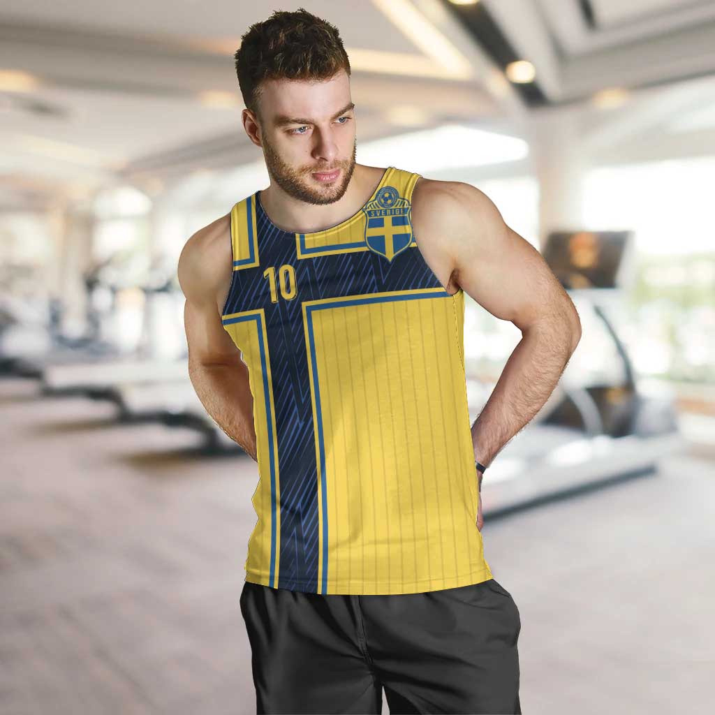 Custom Sweden National Football Men Tank Top Glory The Blue and Yellow - Wonder Print Shop