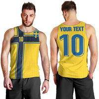 Custom Sweden National Football Men Tank Top Glory The Blue and Yellow - Wonder Print Shop