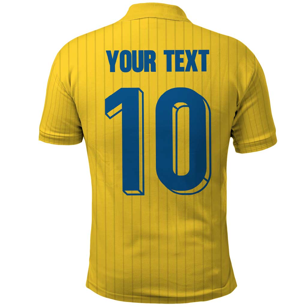 Custom Sweden National Football Polo Shirt Glory The Blue and Yellow - Wonder Print Shop