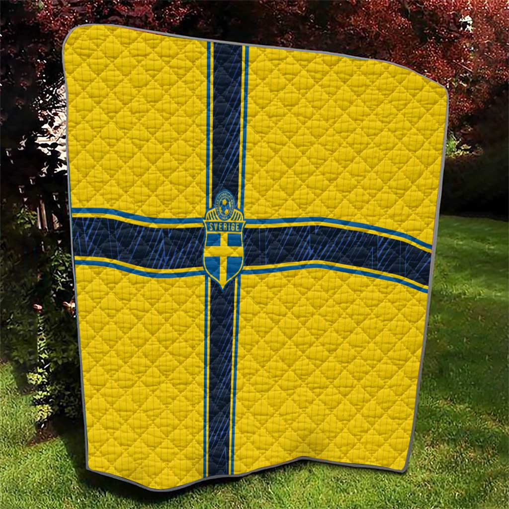 Sweden National Football Quilt Glory The Blue and Yellow - Wonder Print Shop