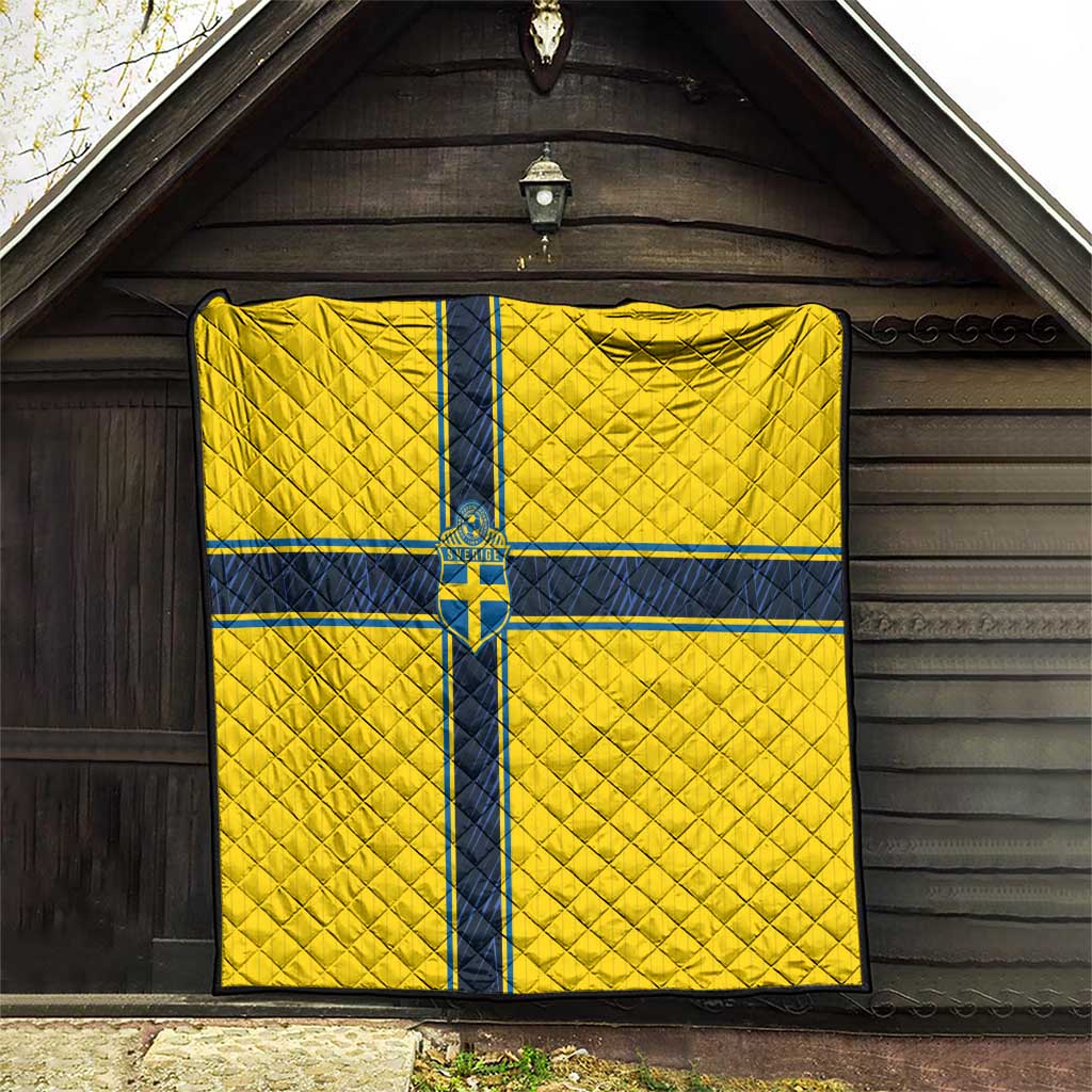 Sweden National Football Quilt Glory The Blue and Yellow - Wonder Print Shop