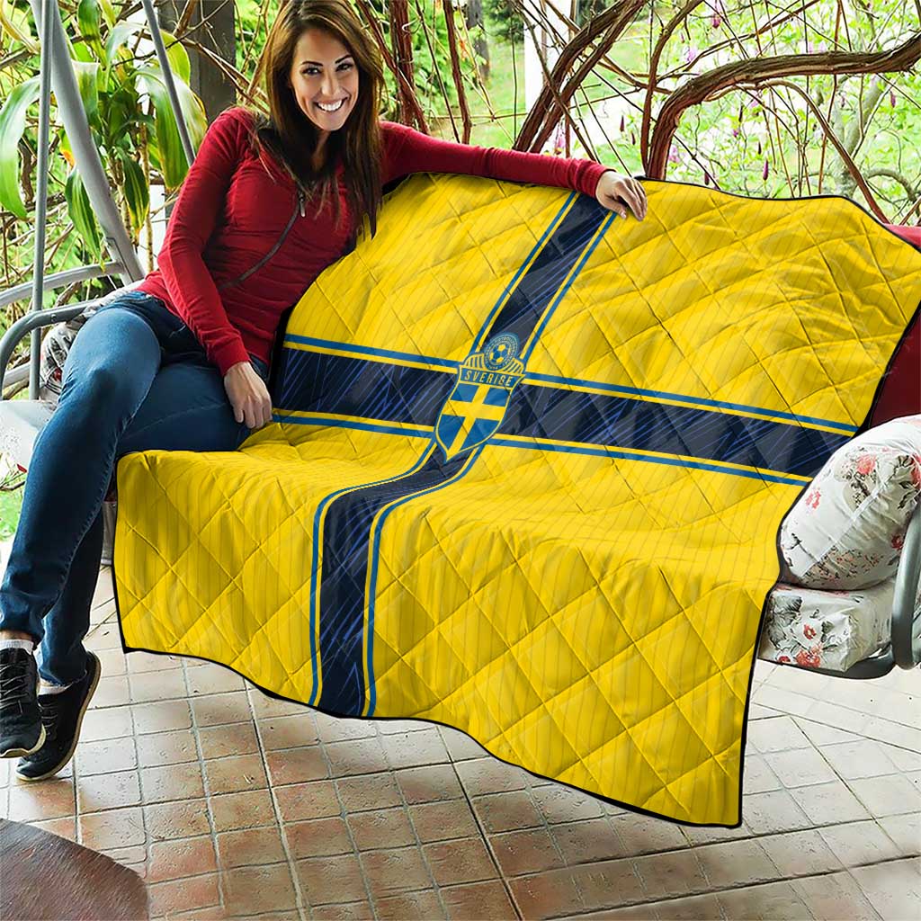 Sweden National Football Quilt Glory The Blue and Yellow - Wonder Print Shop
