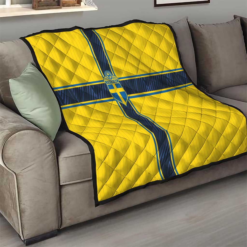 Sweden National Football Quilt Glory The Blue and Yellow - Wonder Print Shop