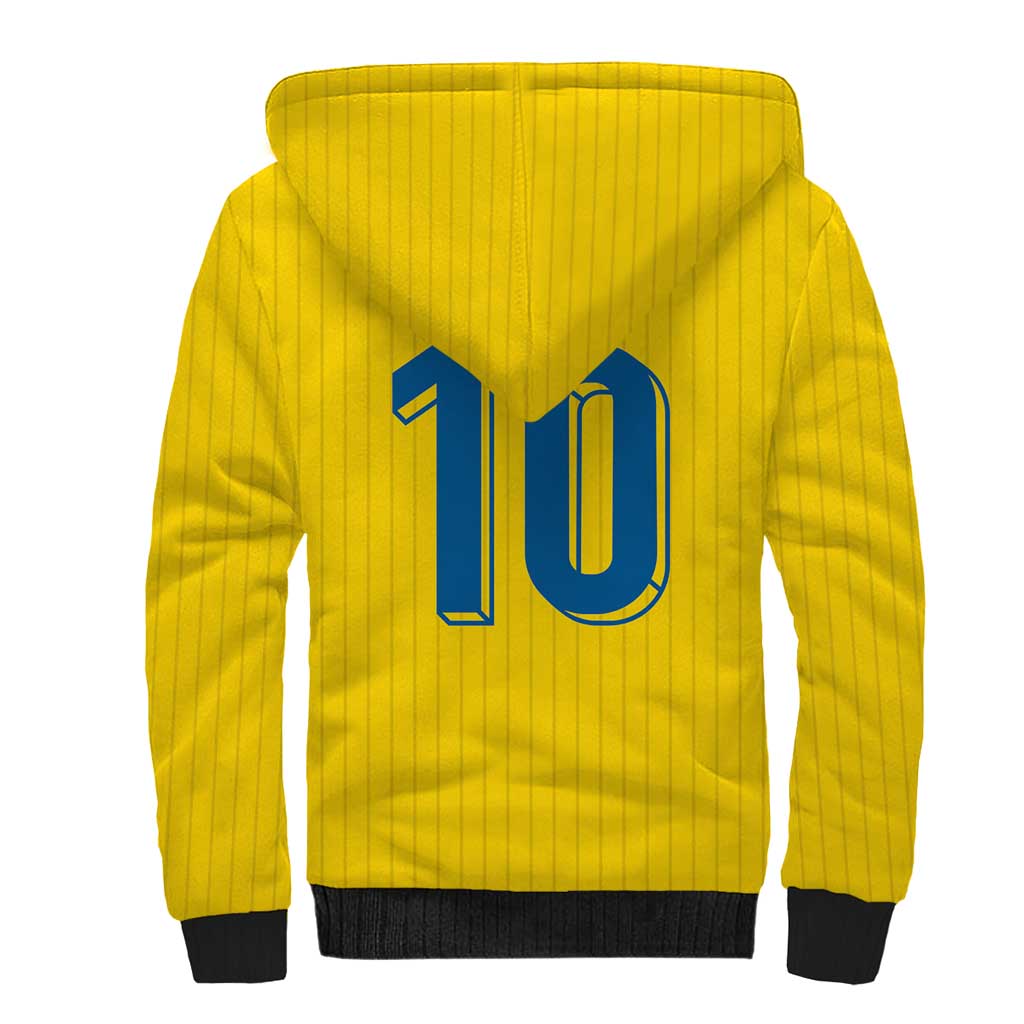 Custom Sweden National Football Sherpa Hoodie Glory The Blue and Yellow - Wonder Print Shop