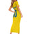 Custom Sweden National Football Short Sleeve Bodycon Dress Glory The Blue and Yellow - Wonder Print Shop