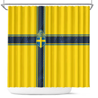 Sweden National Football Shower Curtain Glory The Blue and Yellow - Wonder Print Shop