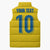 Custom Sweden National Football Sleeveless Puffer Jacket Glory The Blue and Yellow - Wonder Print Shop