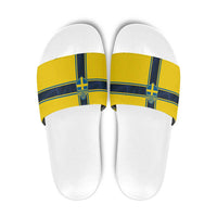 Sweden National Football Slide Sandals Glory The Blue and Yellow - Wonder Print Shop