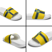 Sweden National Football Slide Sandals Glory The Blue and Yellow - Wonder Print Shop