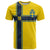 Custom Sweden National Football T Shirt Glory The Blue and Yellow - Wonder Print Shop