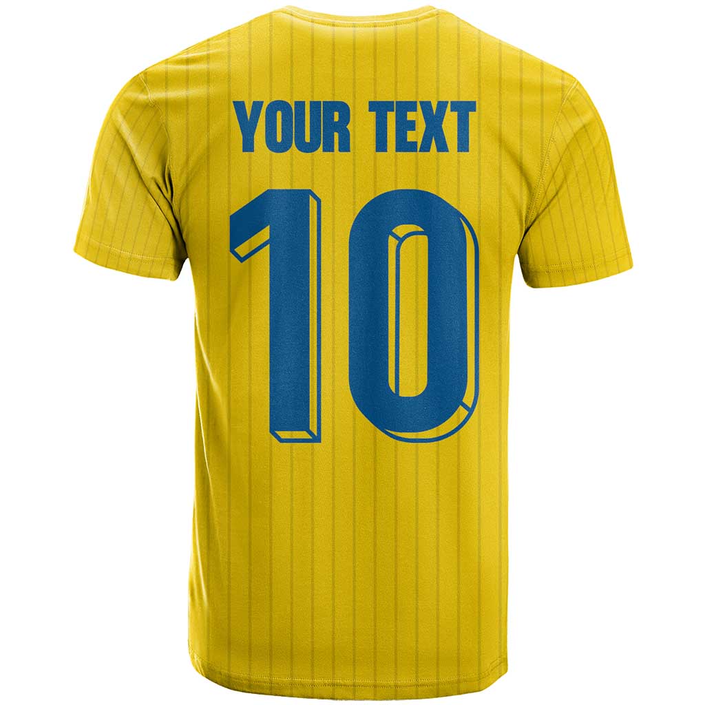 Custom Sweden National Football T Shirt Glory The Blue and Yellow - Wonder Print Shop
