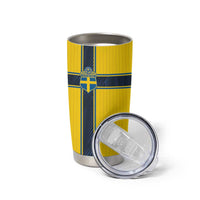 Custom Sweden National Football Tumbler Cup Glory The Blue and Yellow - Wonder Print Shop