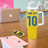 Custom Sweden National Football Tumbler With Handle Glory The Blue and Yellow - Wonder Print Shop