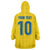 Custom Sweden National Football Wearable Blanket Hoodie Glory The Blue and Yellow - Wonder Print Shop