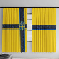 Sweden National Football Window Curtain Glory The Blue and Yellow - Wonder Print Shop