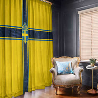 Sweden National Football Window Curtain Glory The Blue and Yellow - Wonder Print Shop
