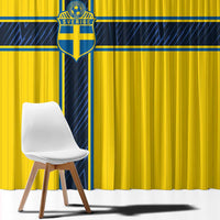 Sweden National Football Window Curtain Glory The Blue and Yellow - Wonder Print Shop
