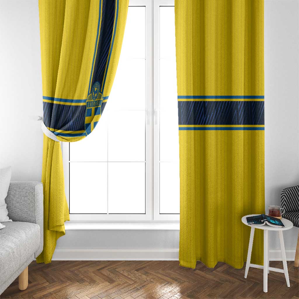 Sweden National Football Window Curtain Glory The Blue and Yellow - Wonder Print Shop